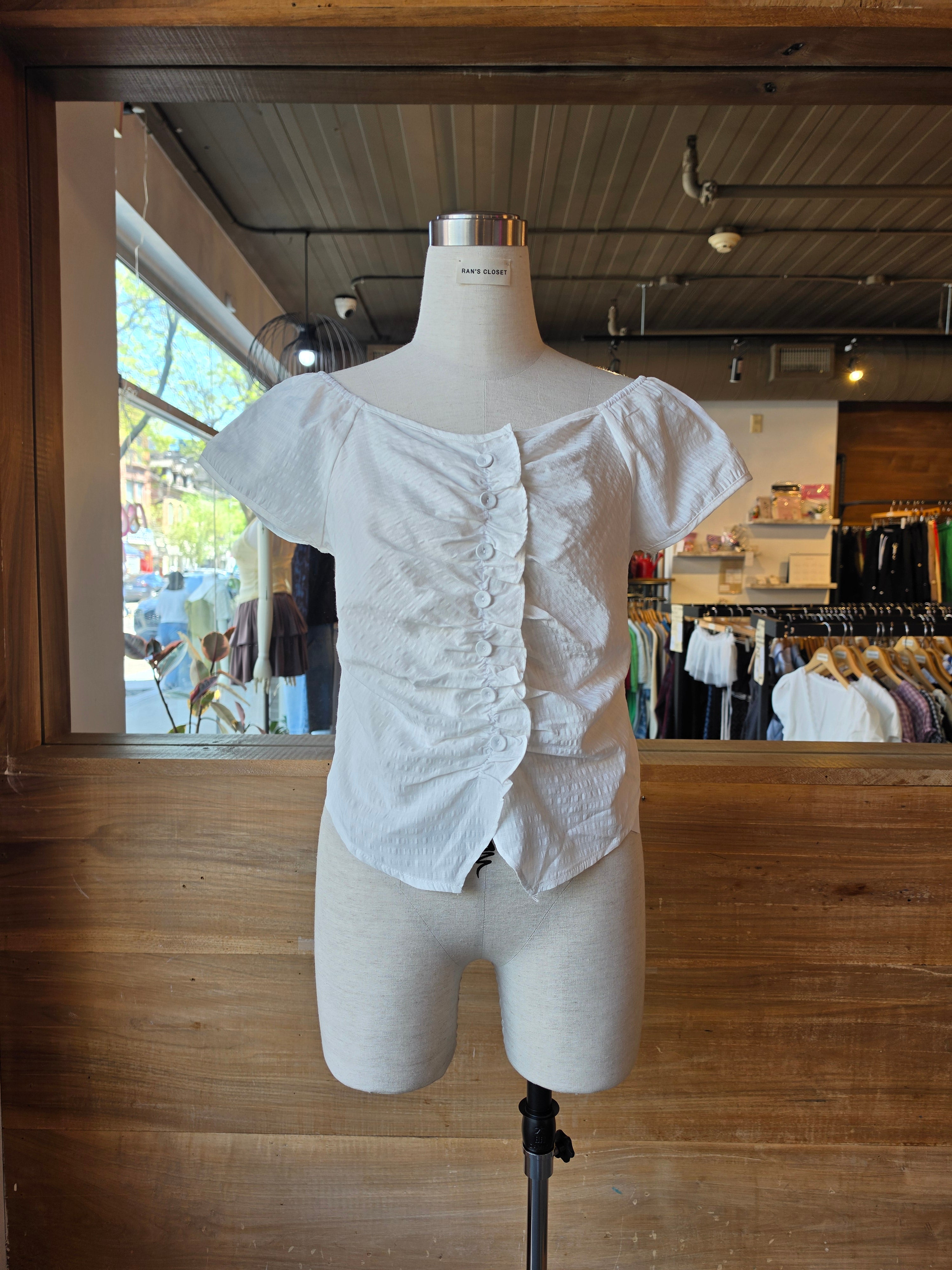 Summer Sonnet Front Ruffle Blouse