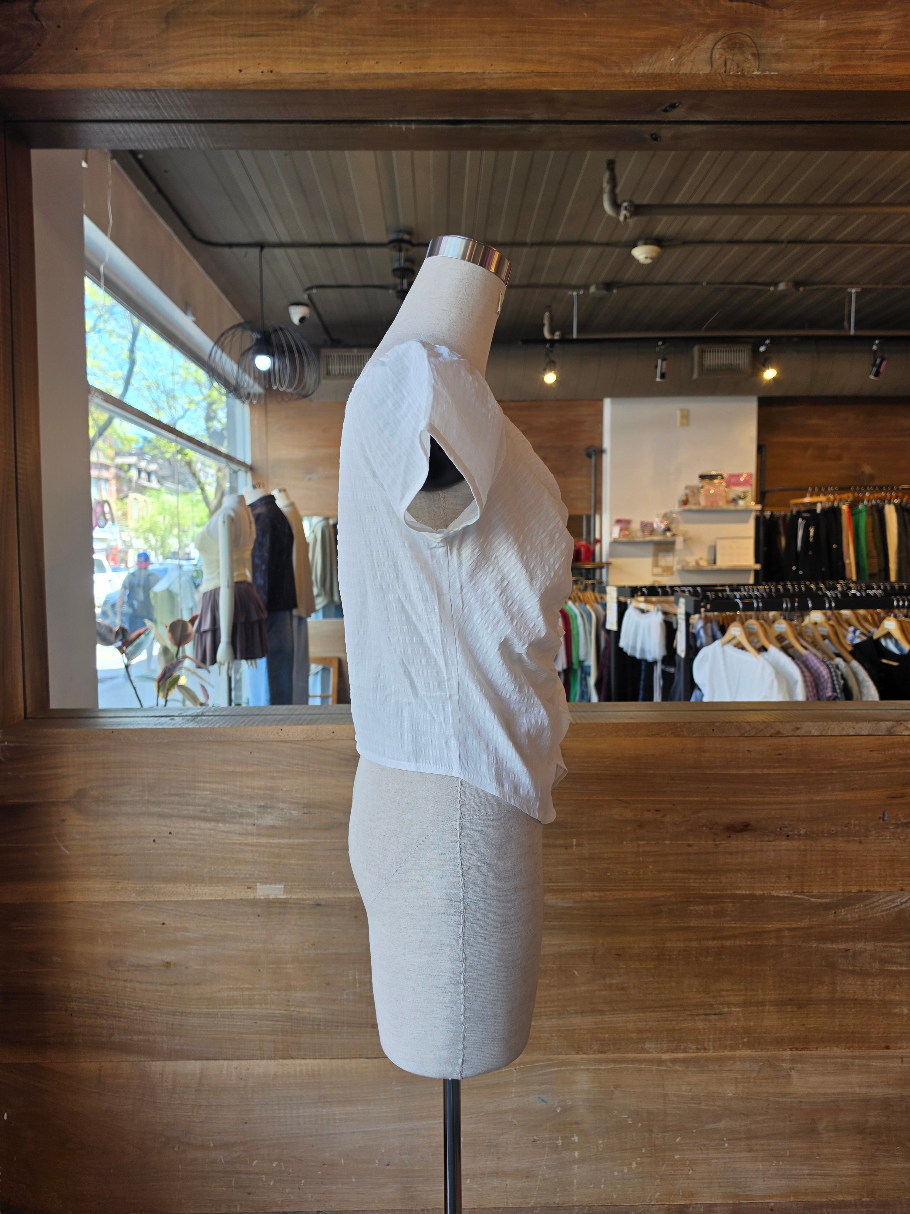 Summer Sonnet Front Ruffle Blouse