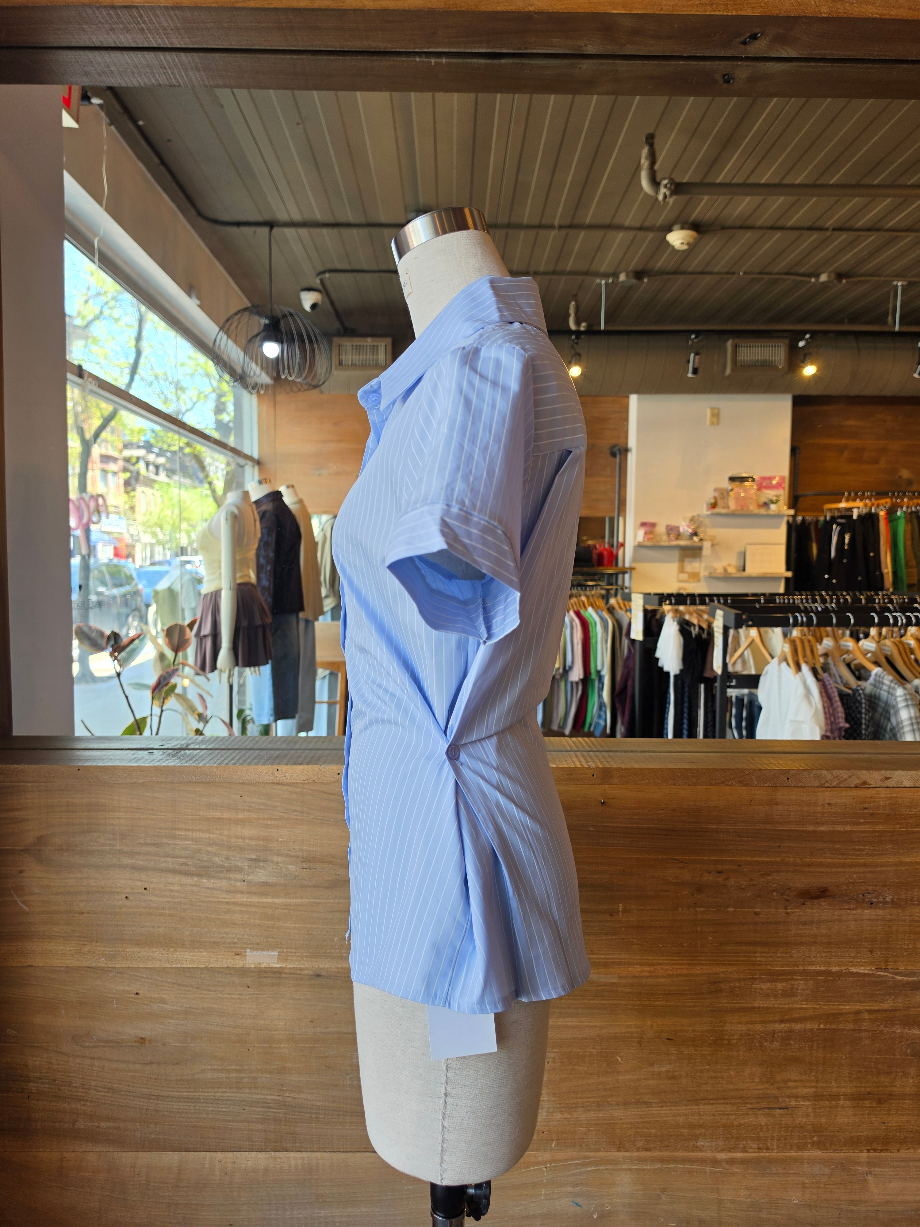 Saturday Sky Side-Cinch Blouse