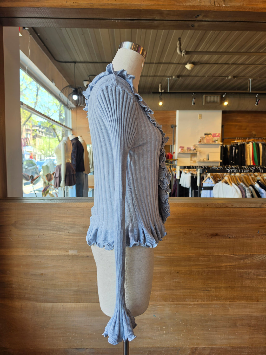 Morning Mist Ruffle Cardigan