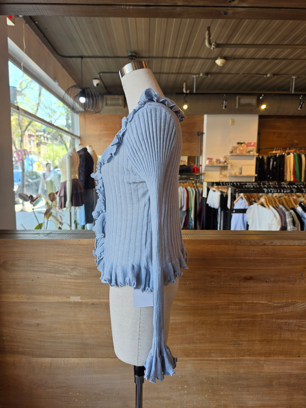Morning Mist Ruffle Cardigan