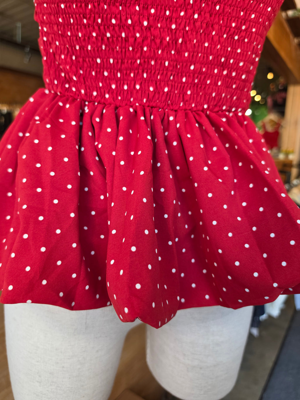 Darling Dot Bubble Top