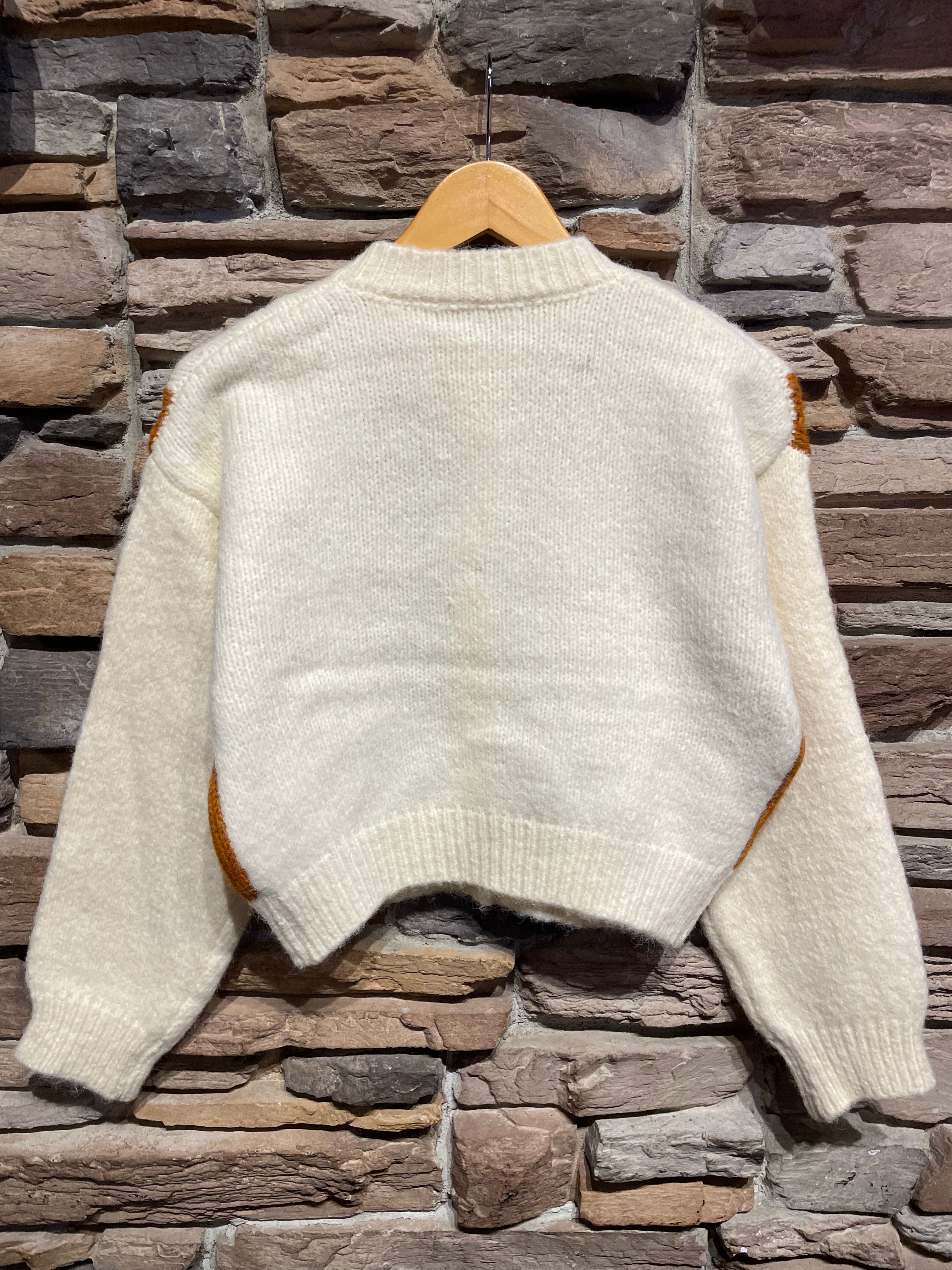 Argyle Crop Cardigan