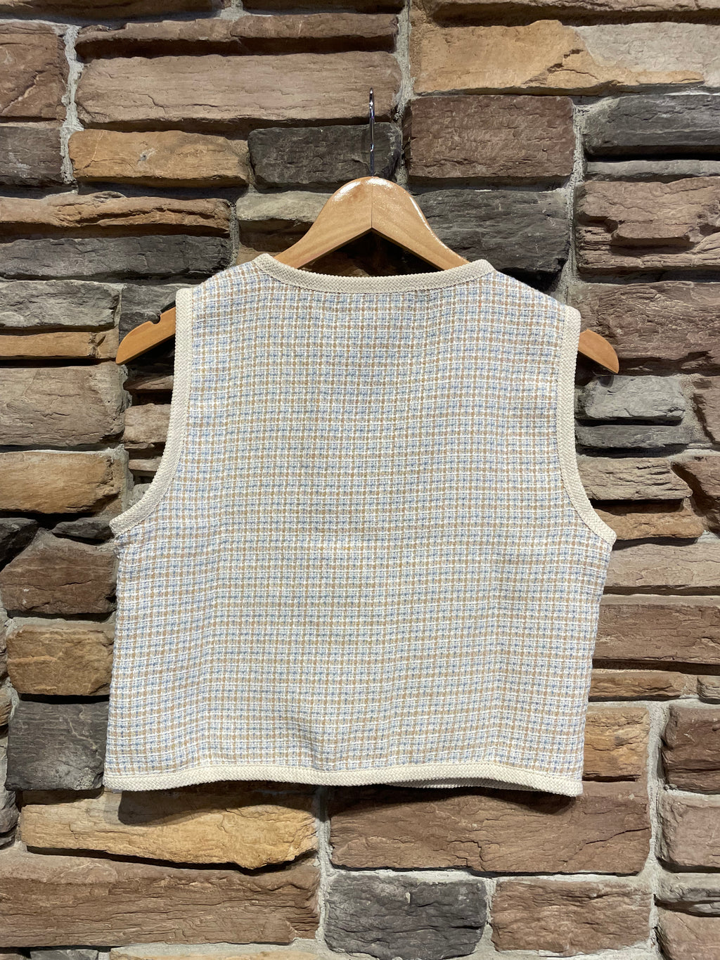 Cropped Vest with Decorative Buttons
