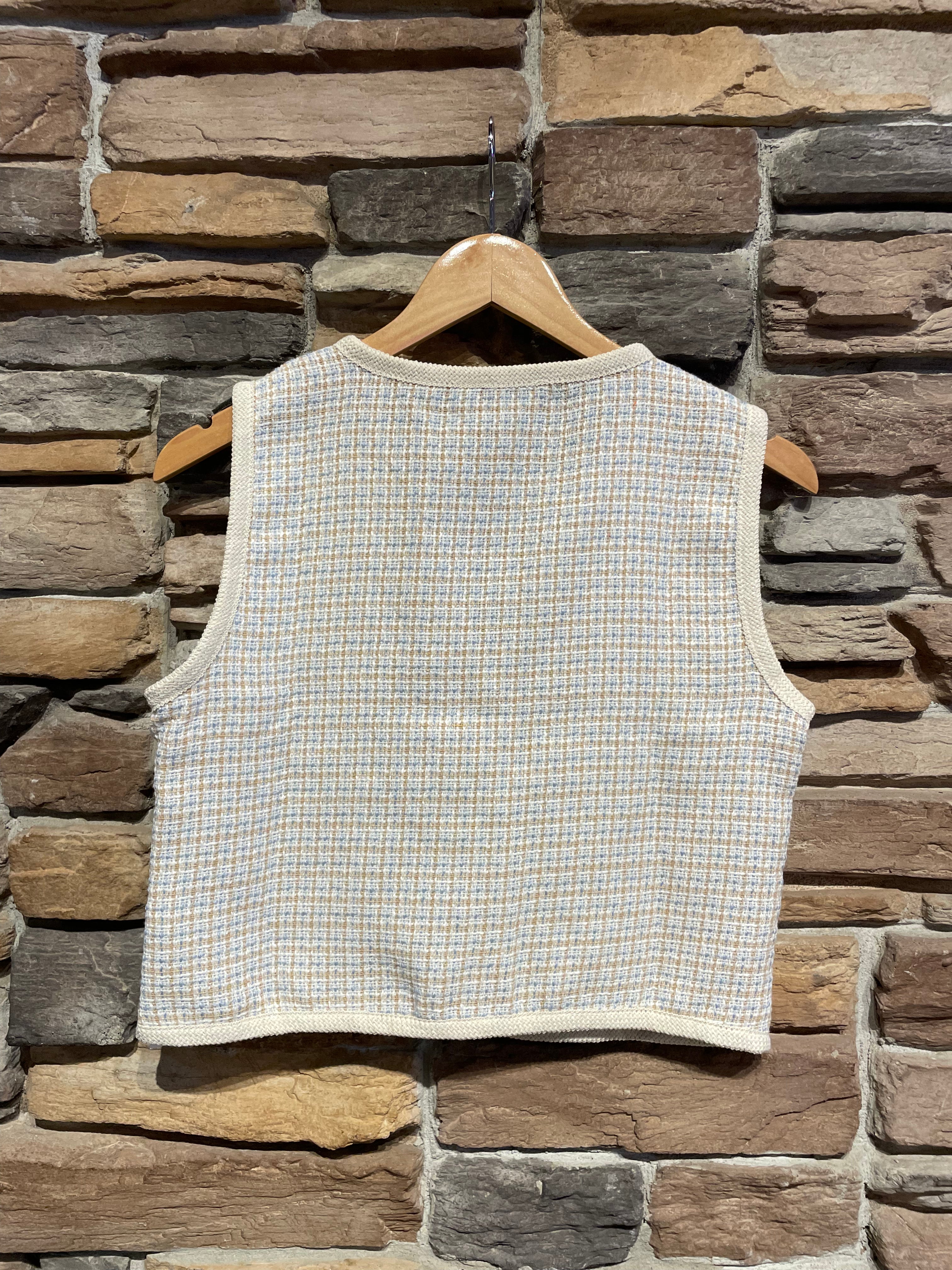 Cropped Vest with Decorative Buttons