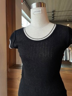 Mesh Trim staple Tee