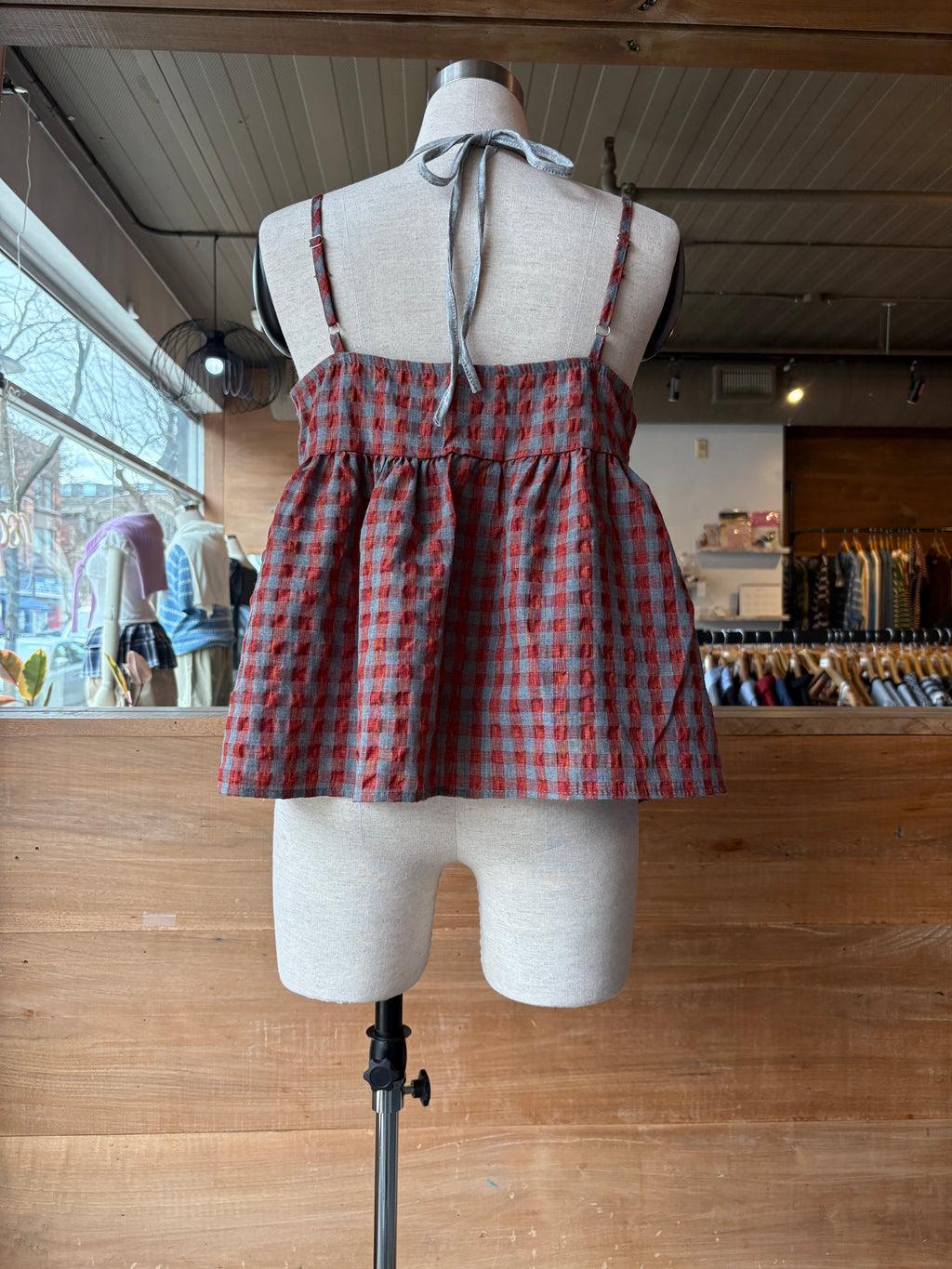 Maple Picnic Lace-Up Layered Top