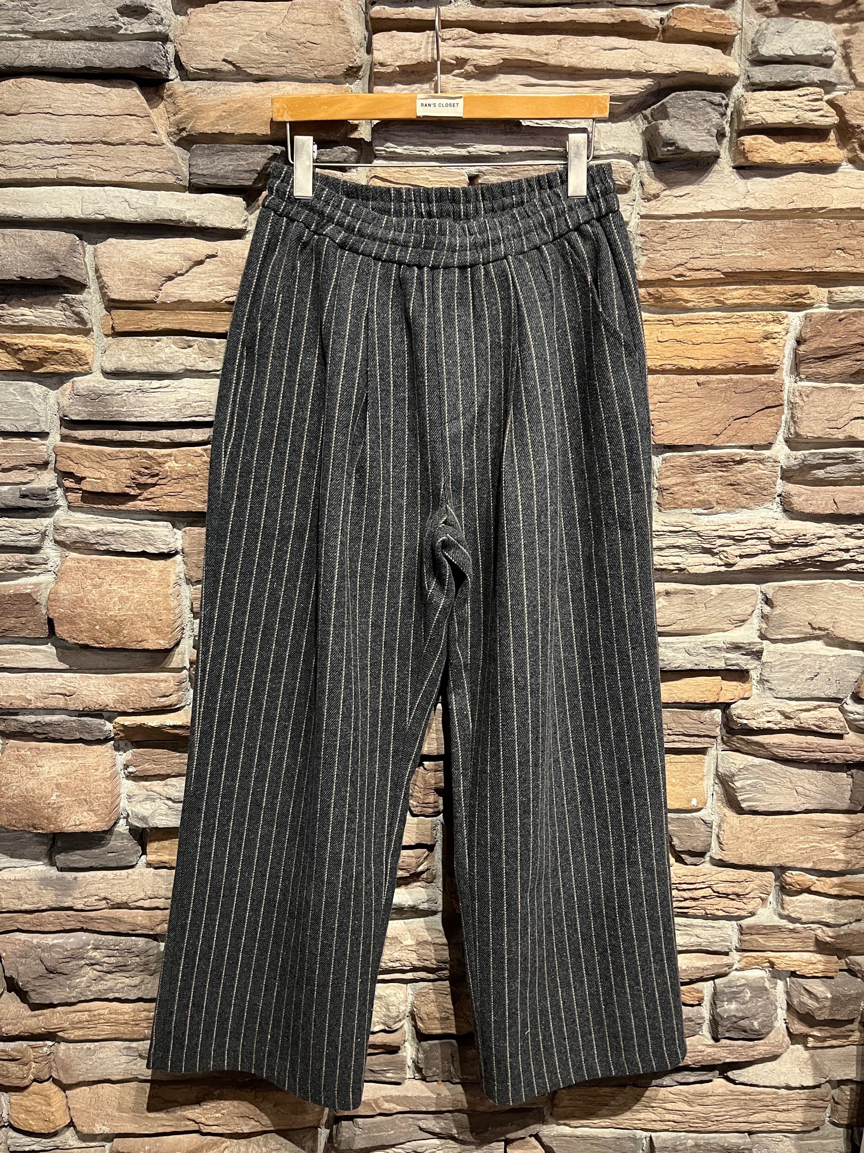 Wool Pinstriped Pants