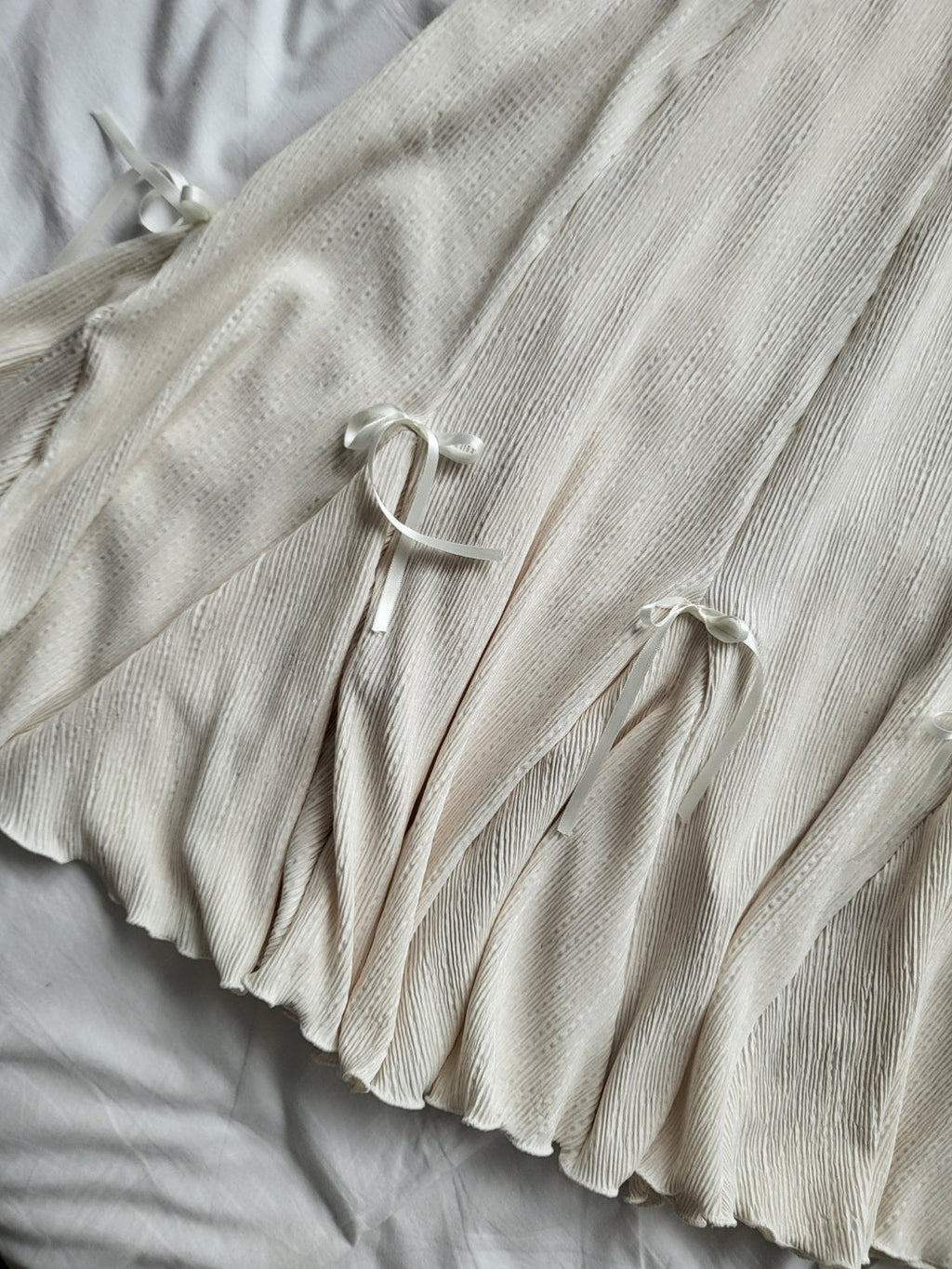 Pleated Ribbon Skirt