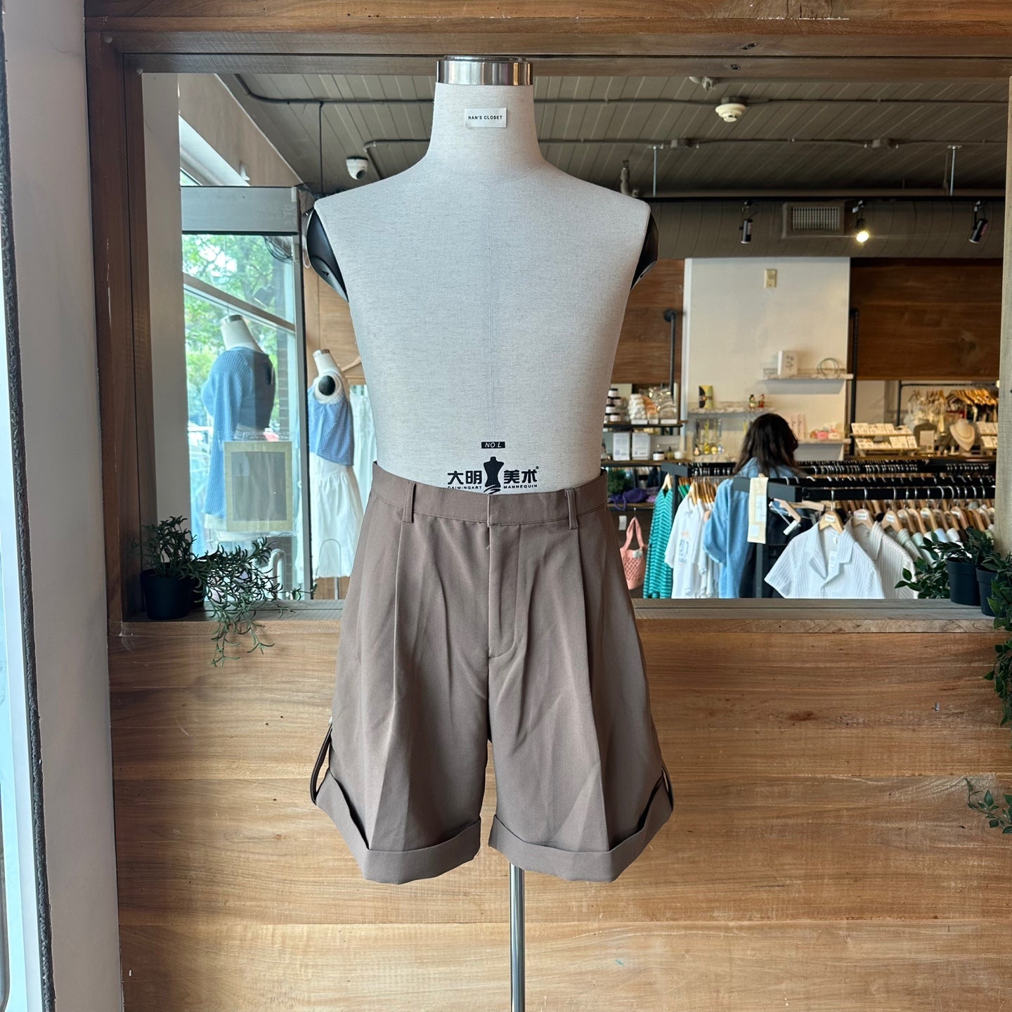 Oversized Trouser Style Shorts