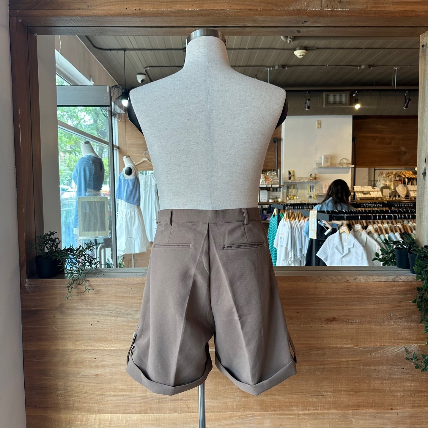 Oversized Trouser Style Shorts