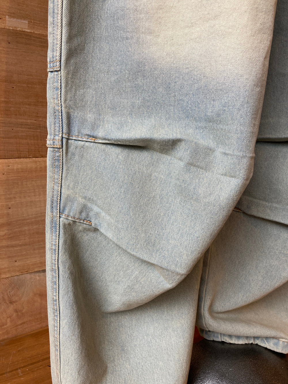 Drawstring Waist Wide Leg Denim Cargo Pants