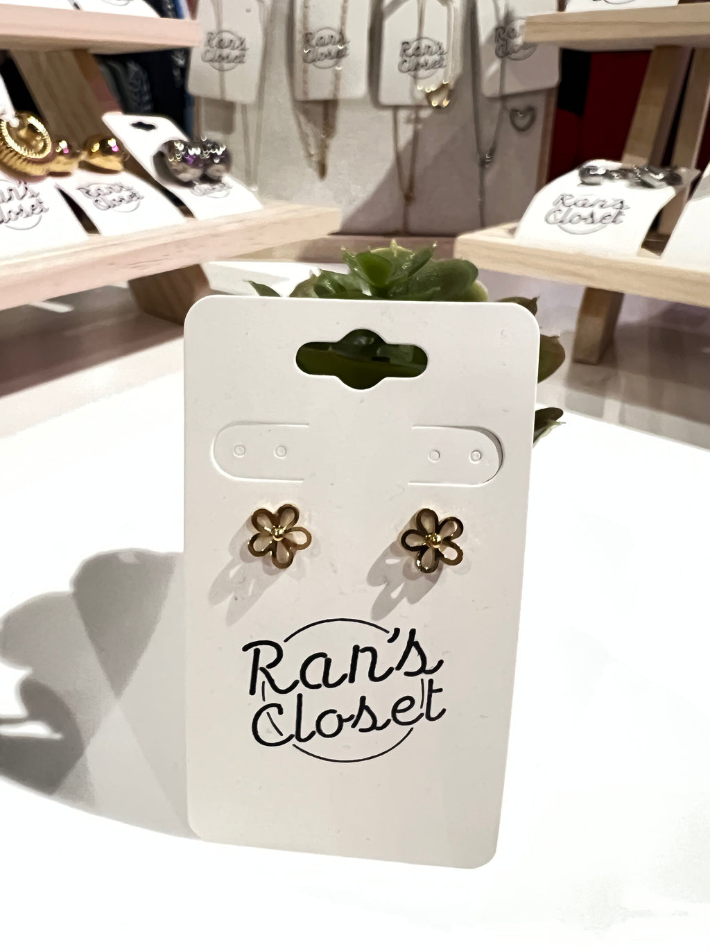 Gold Flower Earrings