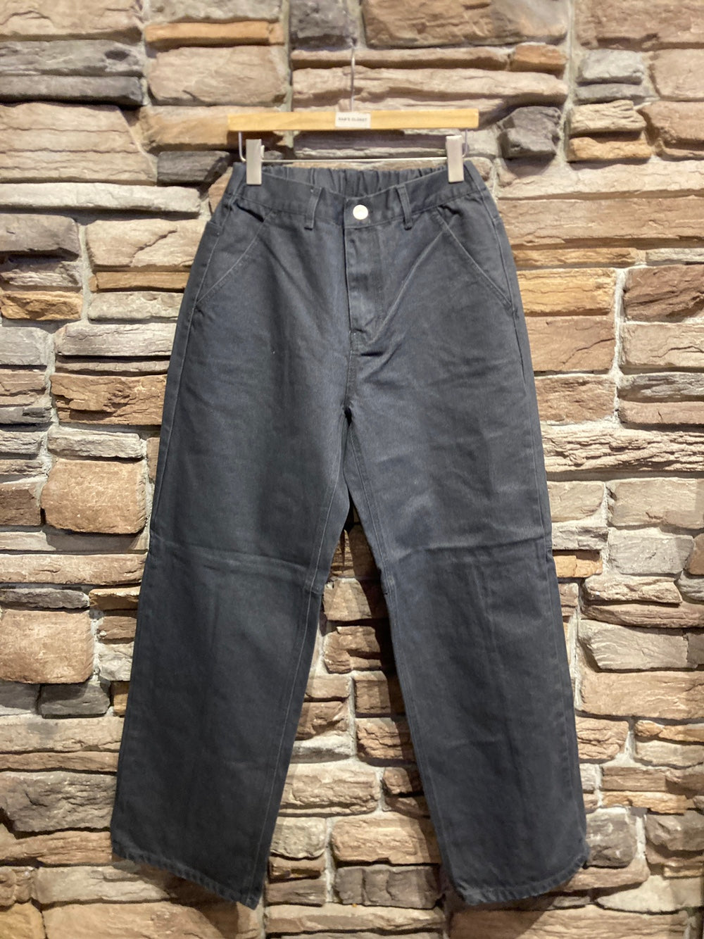 Men's Heavy Denim Wide Leg Pants