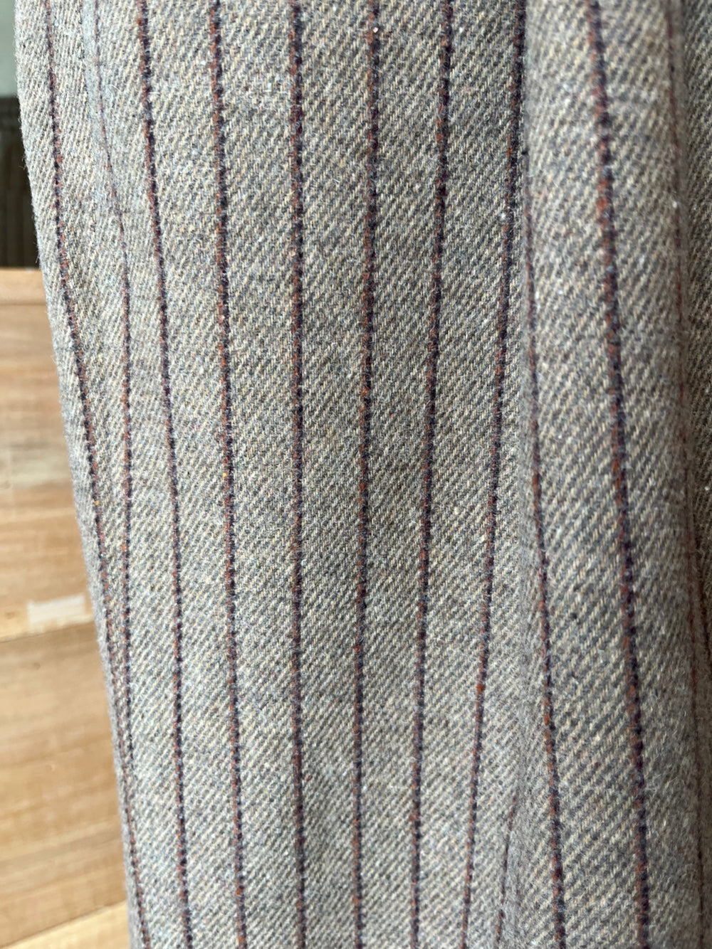 Wool Pinstriped Pants