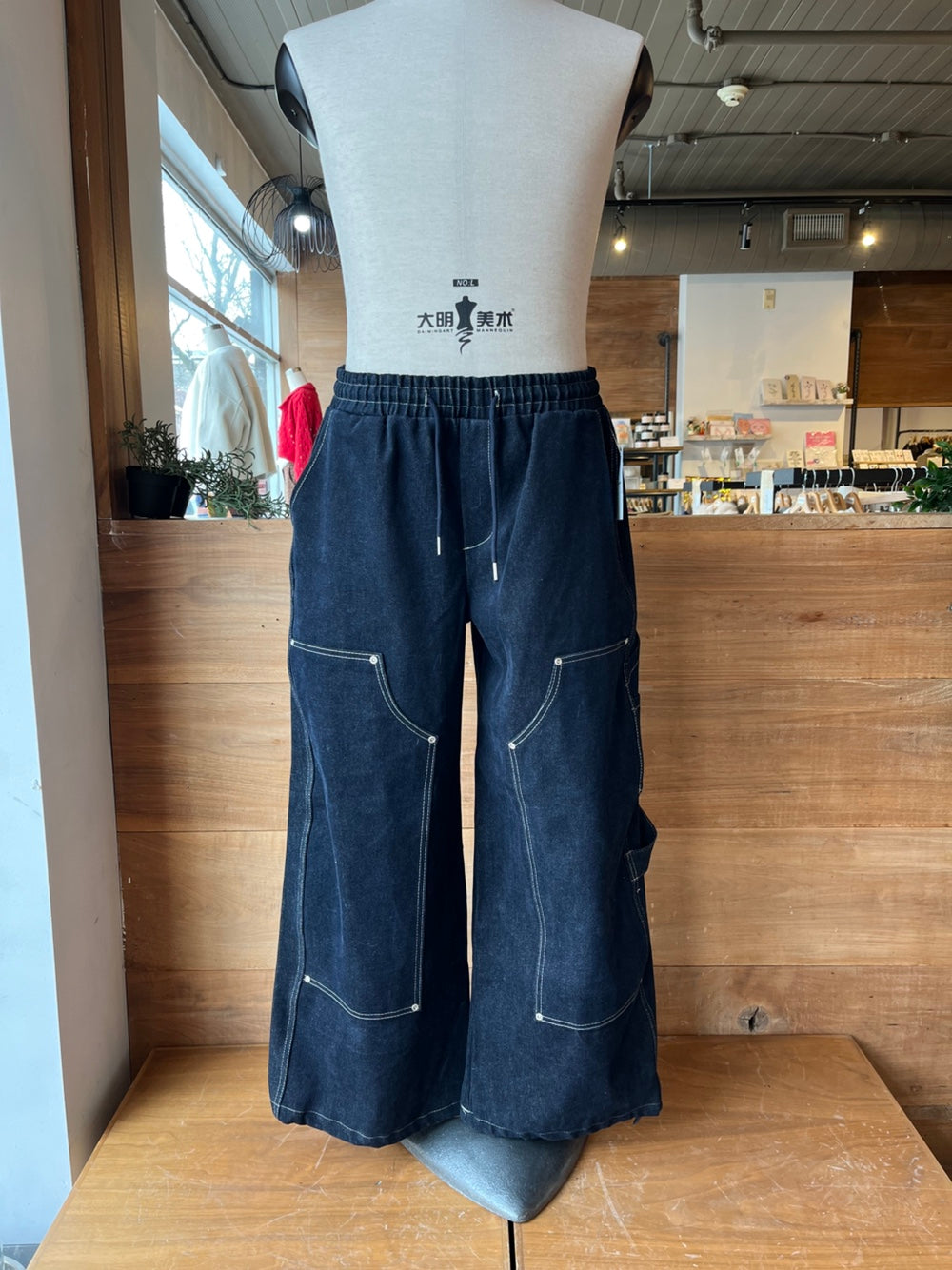 Dark Wash Carpenter Pants