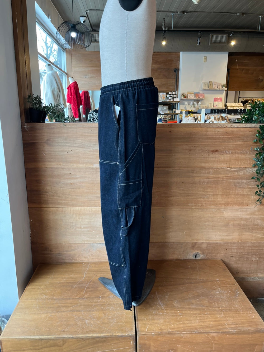 Dark Wash Carpenter Pants