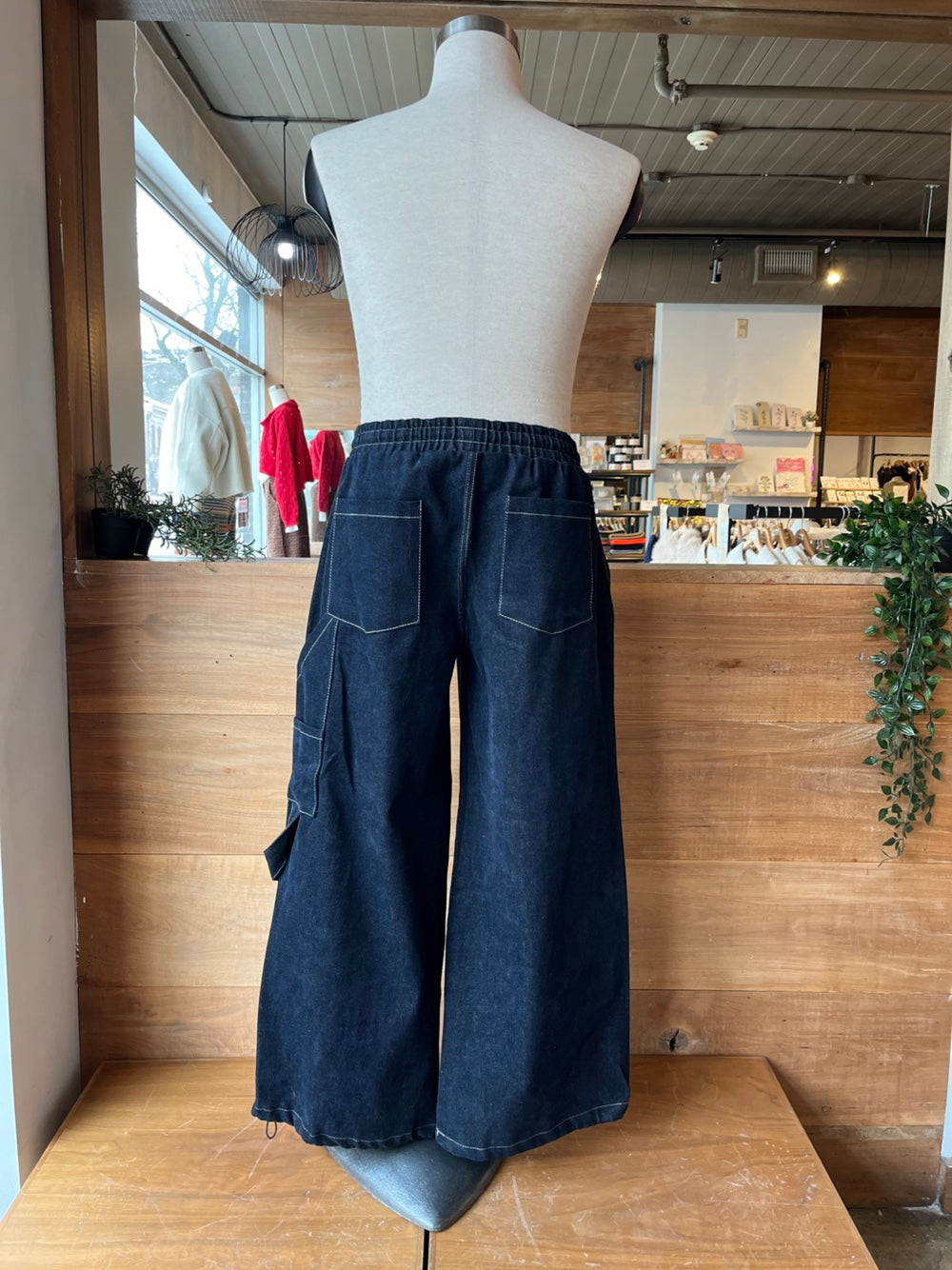 Dark Wash Carpenter Pants