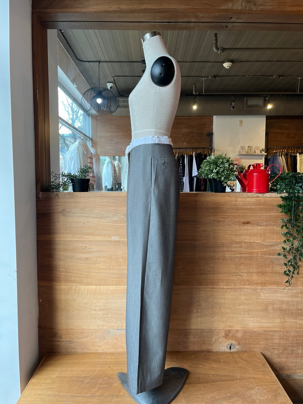 White Waistband Casual Slacks