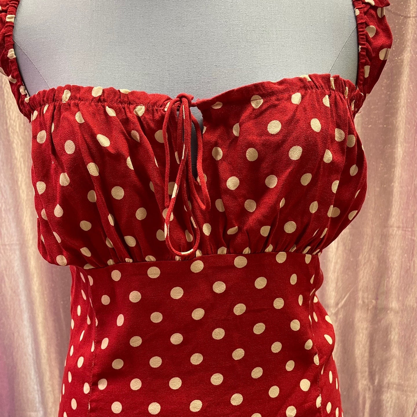 Reformation Polka Dot Red Tank Top