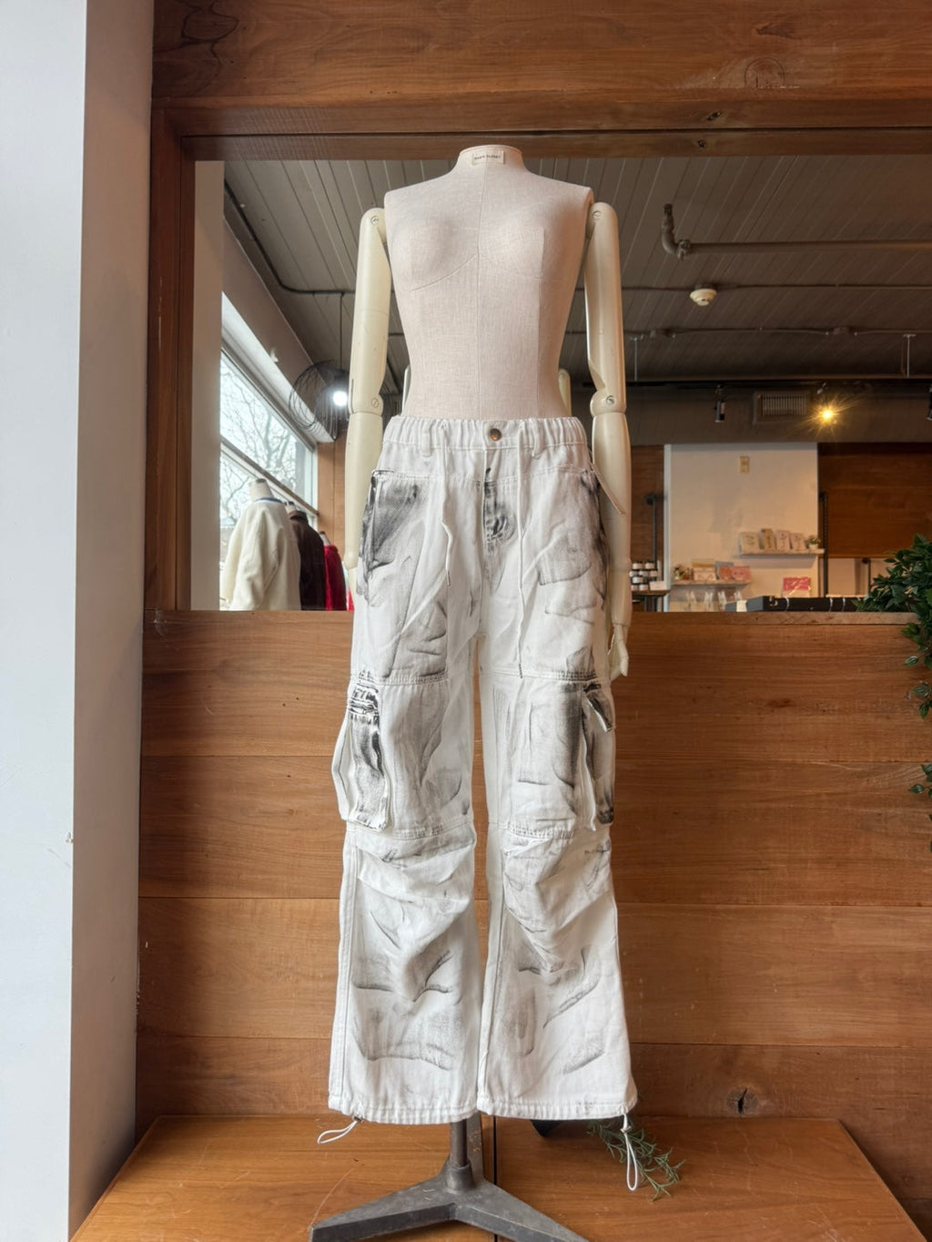 Oil Stain White Pants