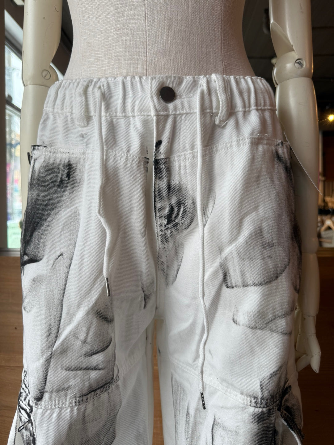 Oil Stain White Pants