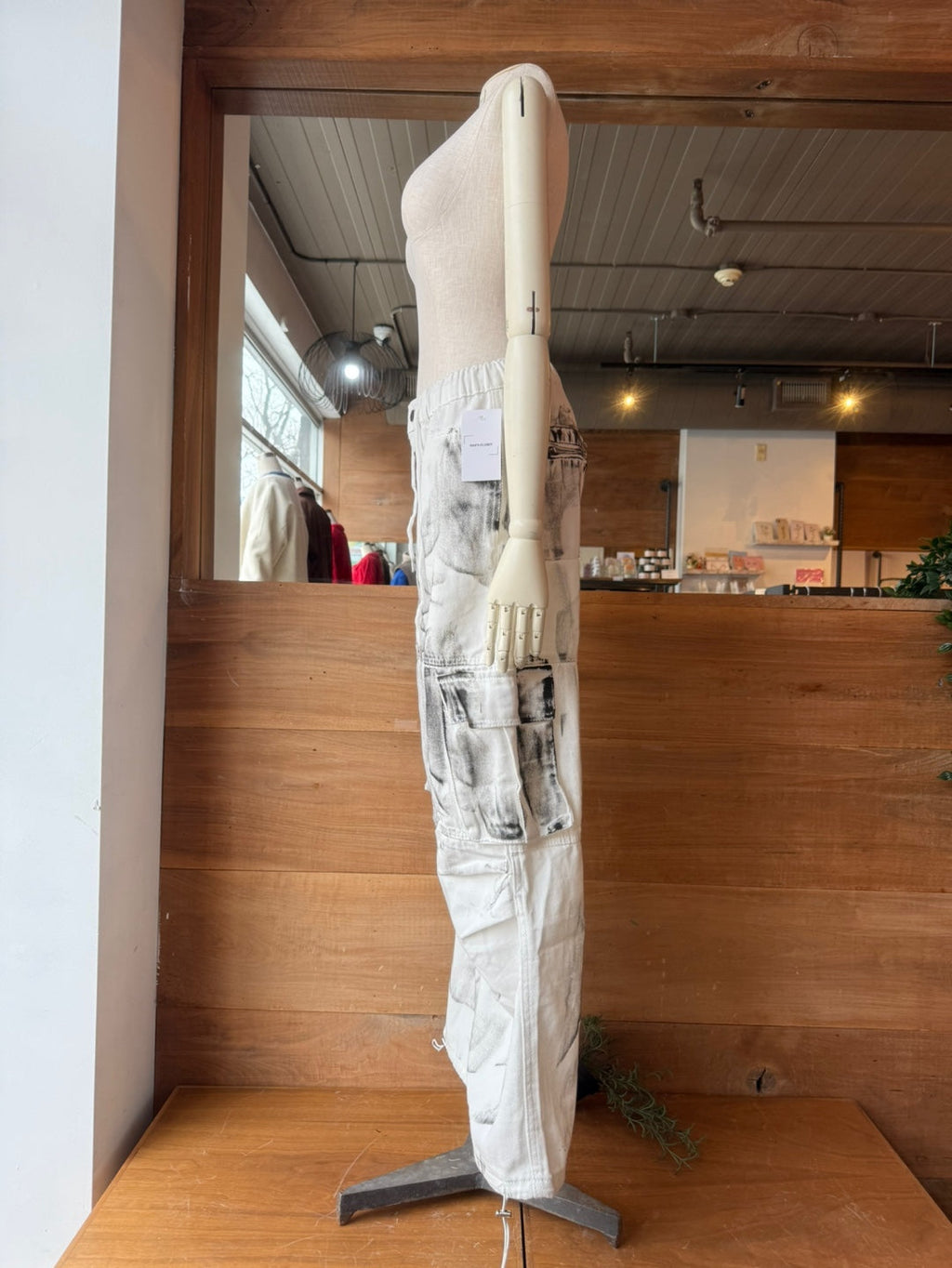 Oil Stain White Pants