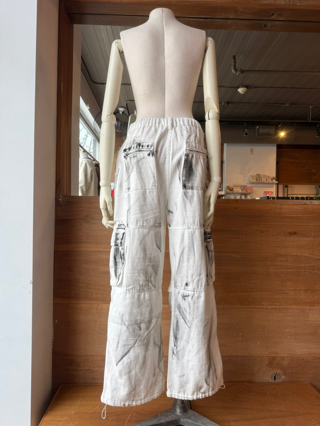 Oil Stain White Pants