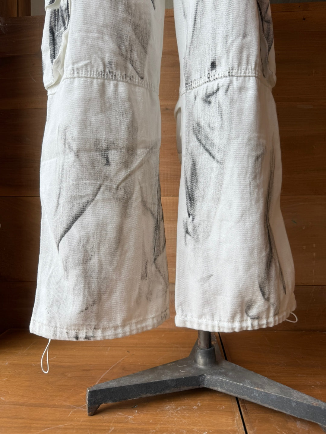 Oil Stain White Pants