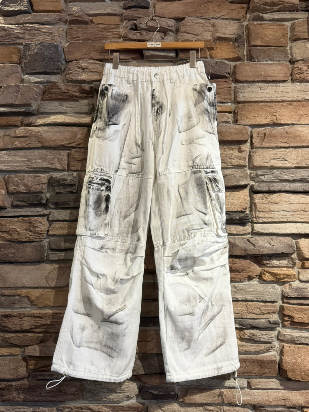 Oil Stain White Pants