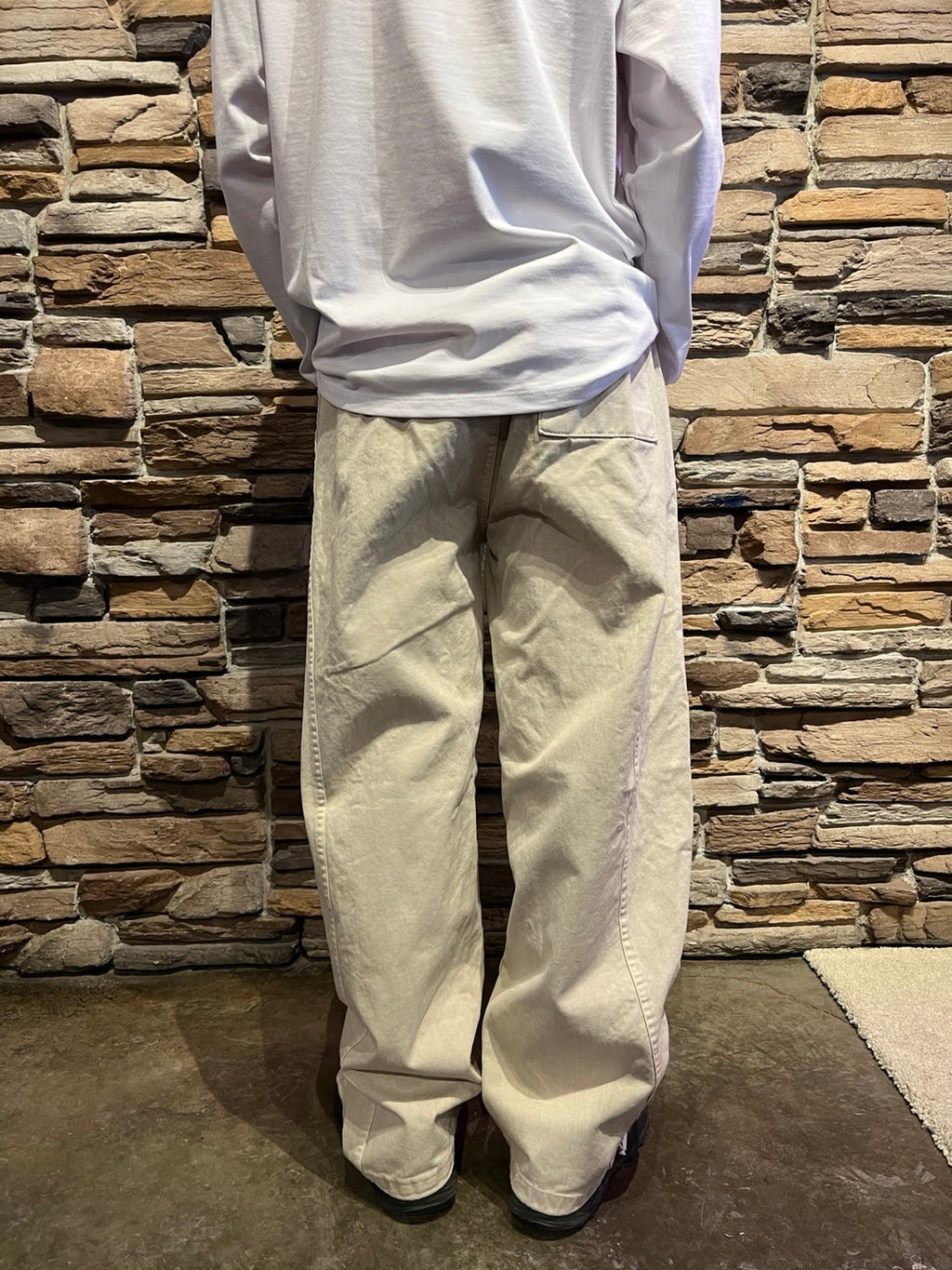 Side Stitch Cotton Cargo Pants