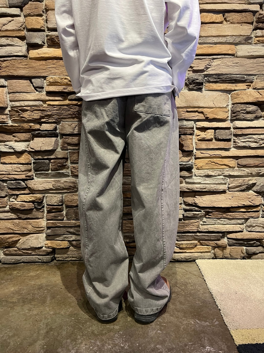 Side Stitch Cotton Cargo Pants
