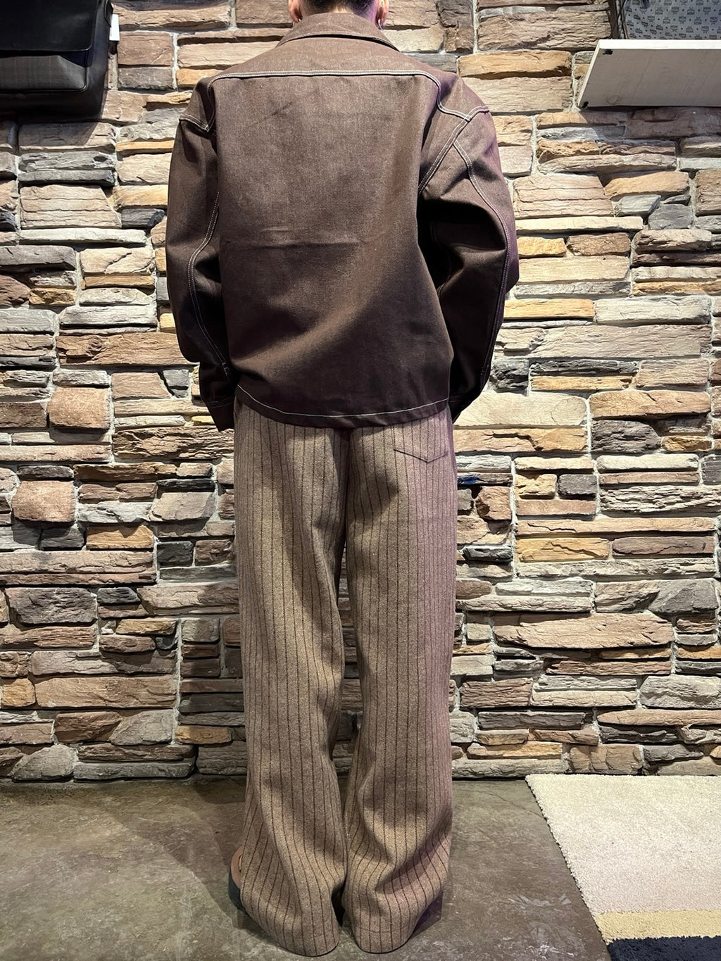 Wool Pinstriped Pants
