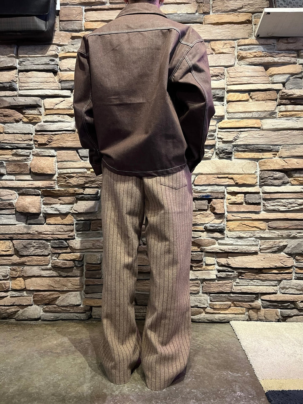 Wool Pinstriped Pants