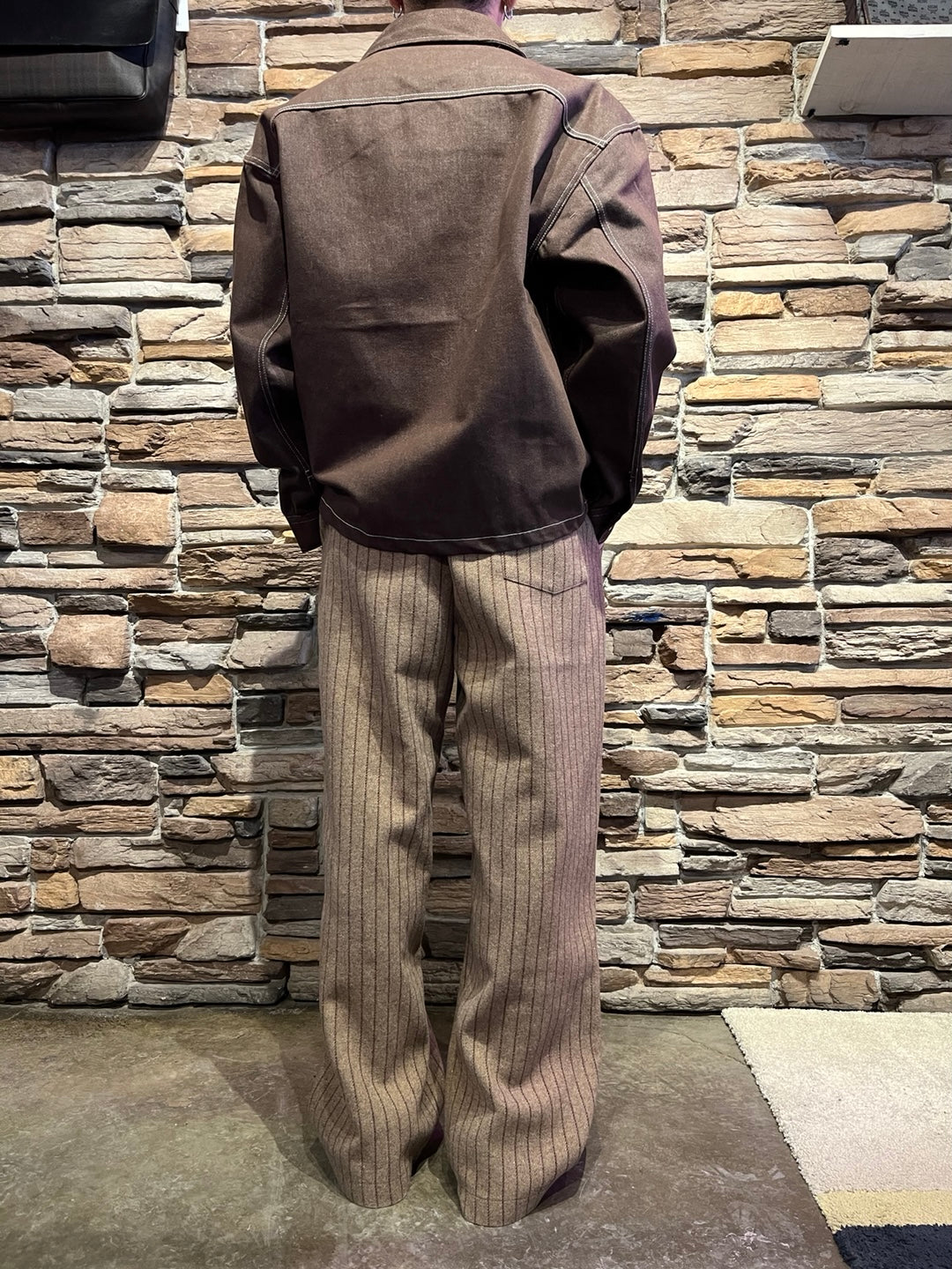 Wool Pinstriped Pants
