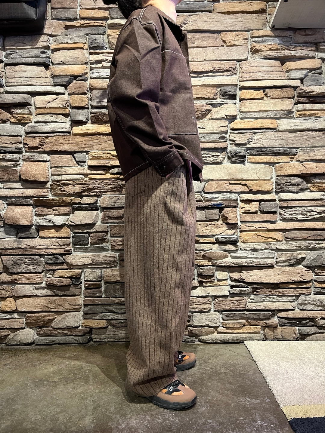 Wool Pinstriped Pants