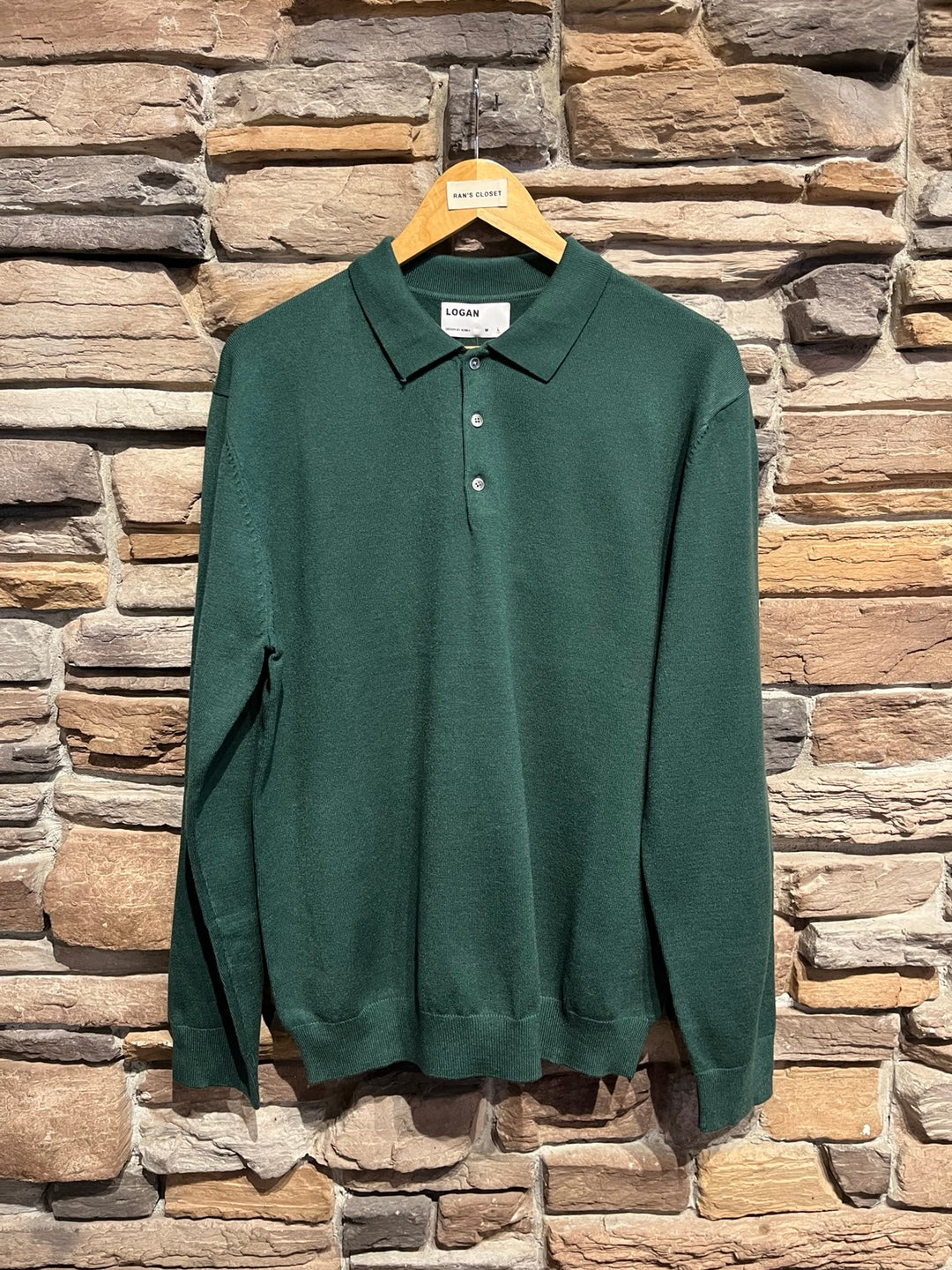 Men's Knit Polo Top