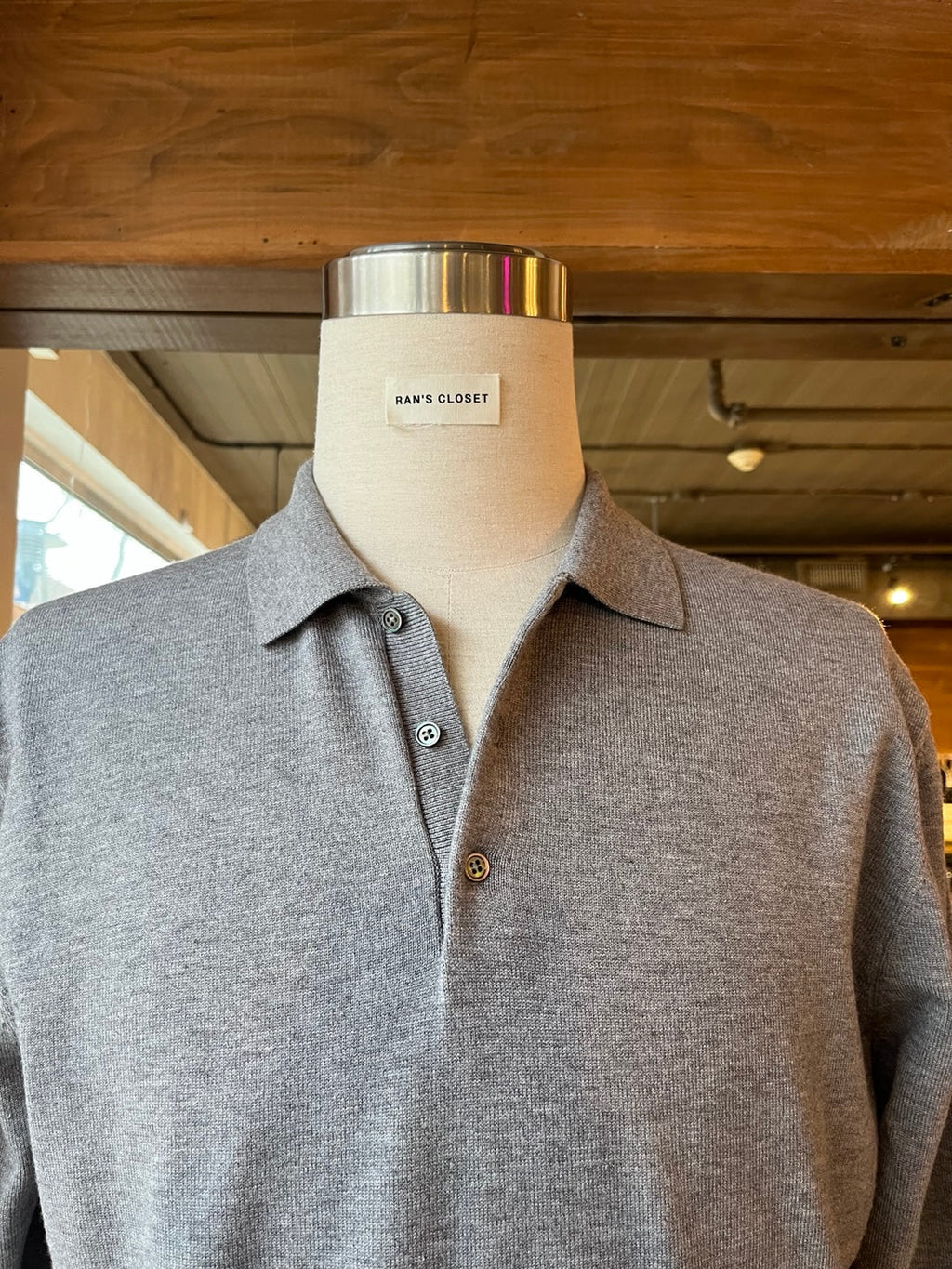 Men's Knit Polo Top