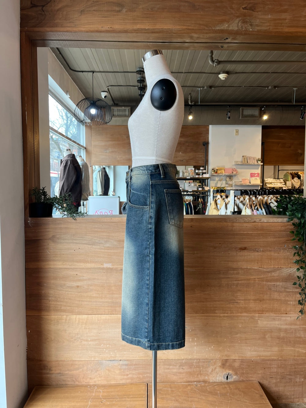 Washed Out Denim Bermuda Shorts