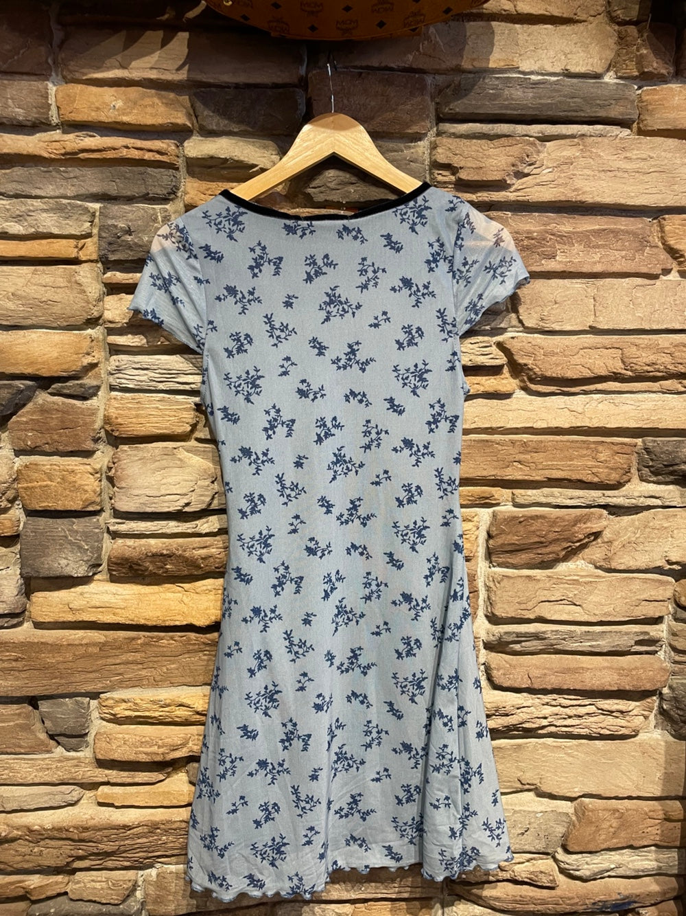 Velvet Piping V-Neck Dress