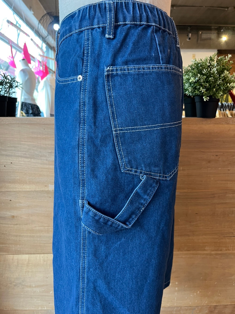 Denim Cargo Shorts