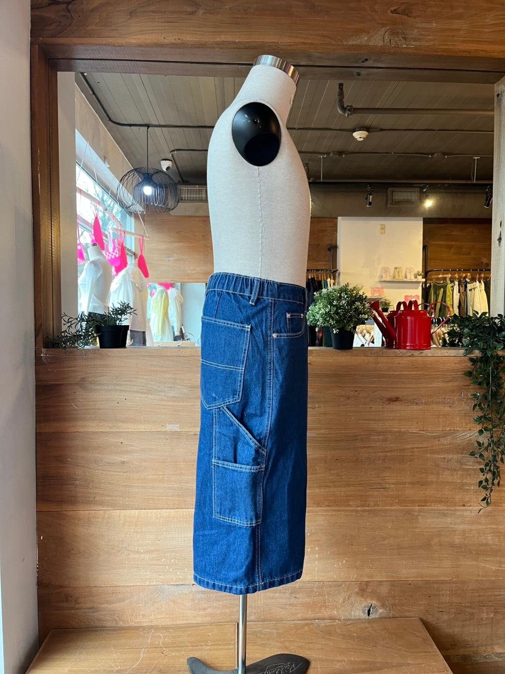 Denim Cargo Shorts