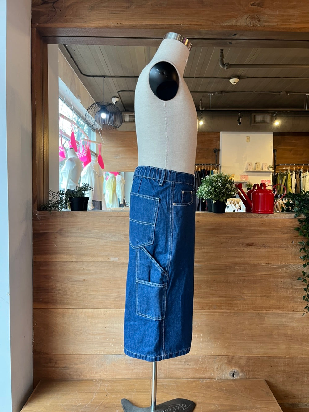 Denim Cargo Shorts