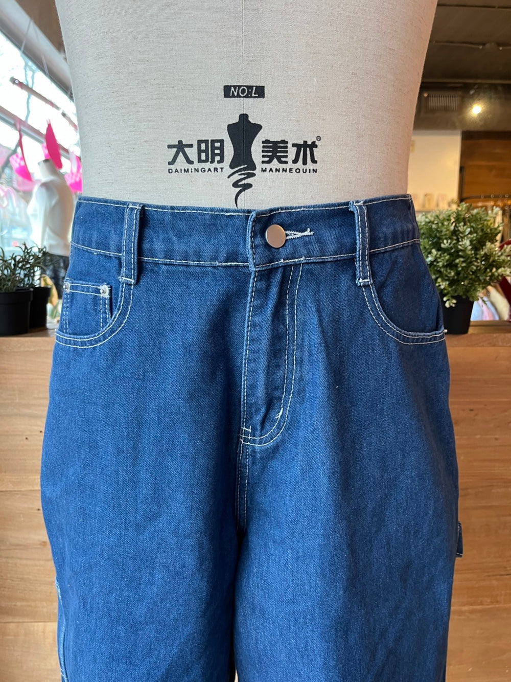 Denim Cargo Shorts