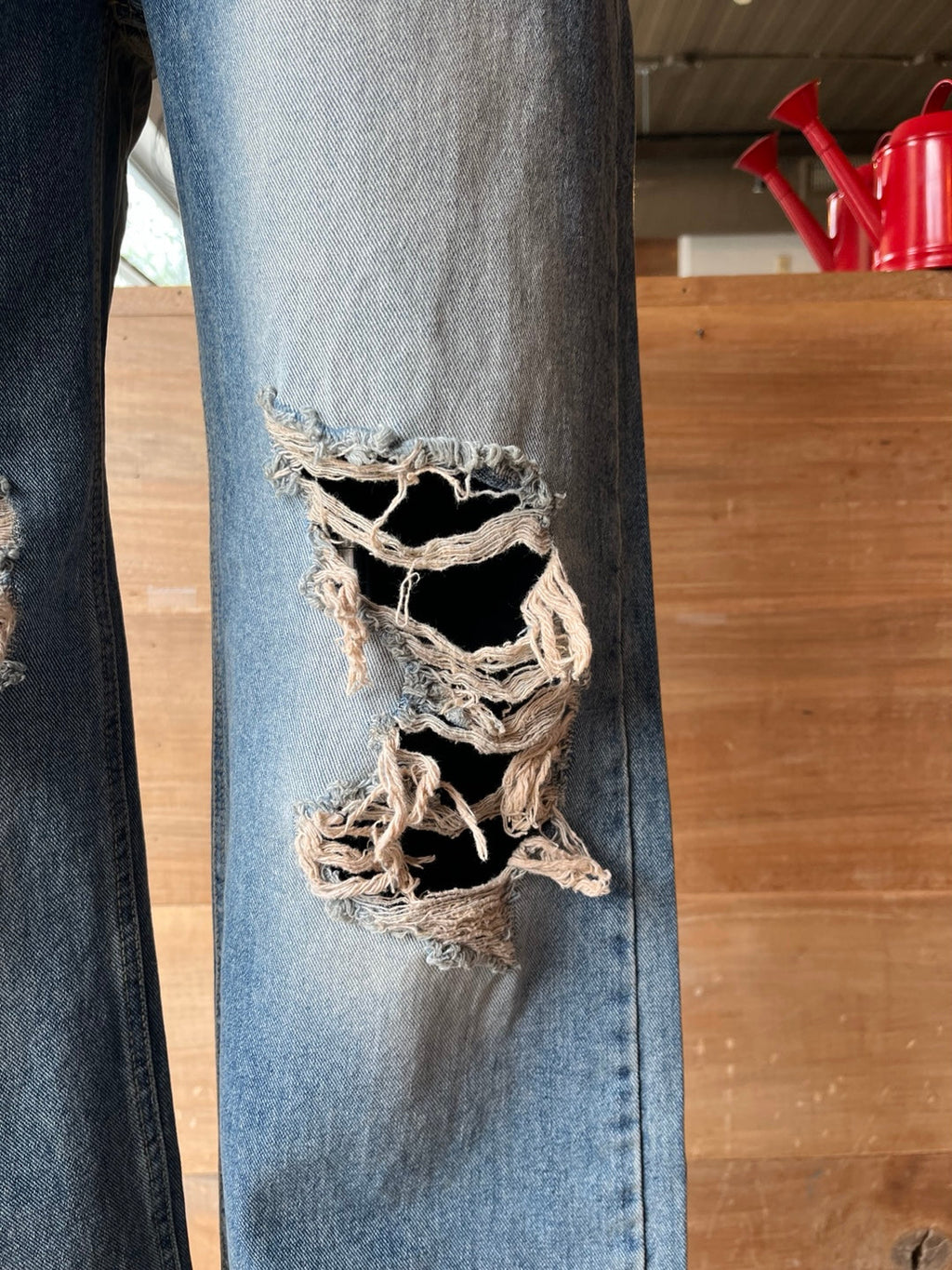 Distressed Wide Leg Jeans