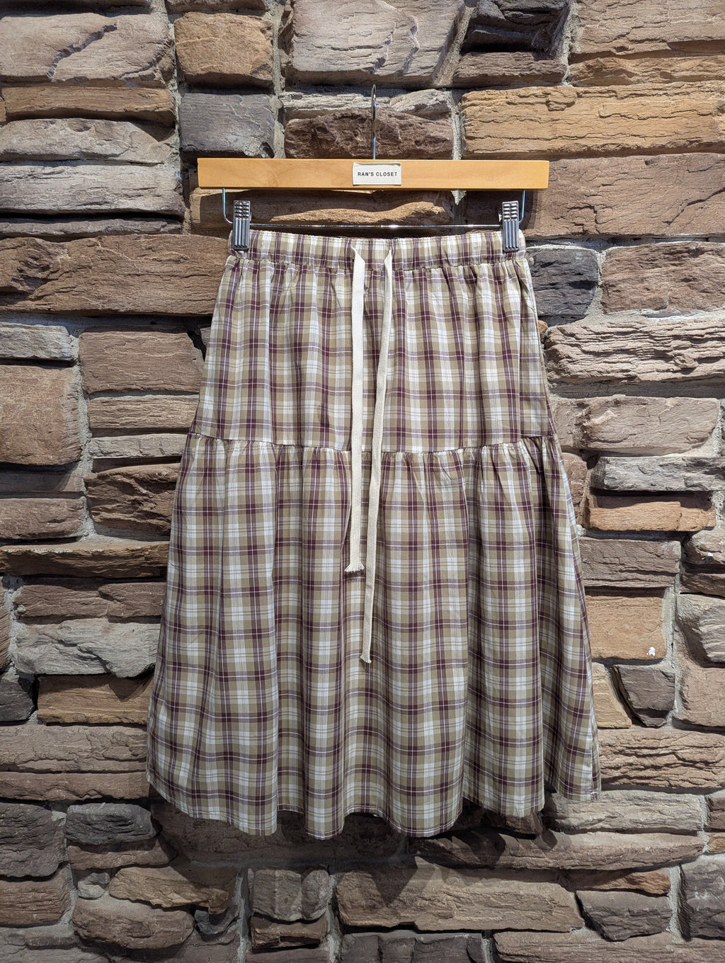 Plaid Midi Skirt