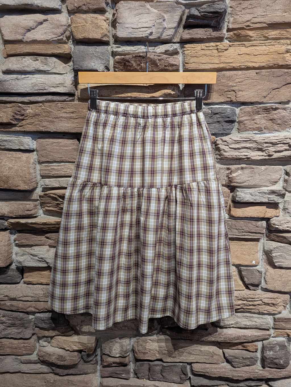 Plaid Midi Skirt