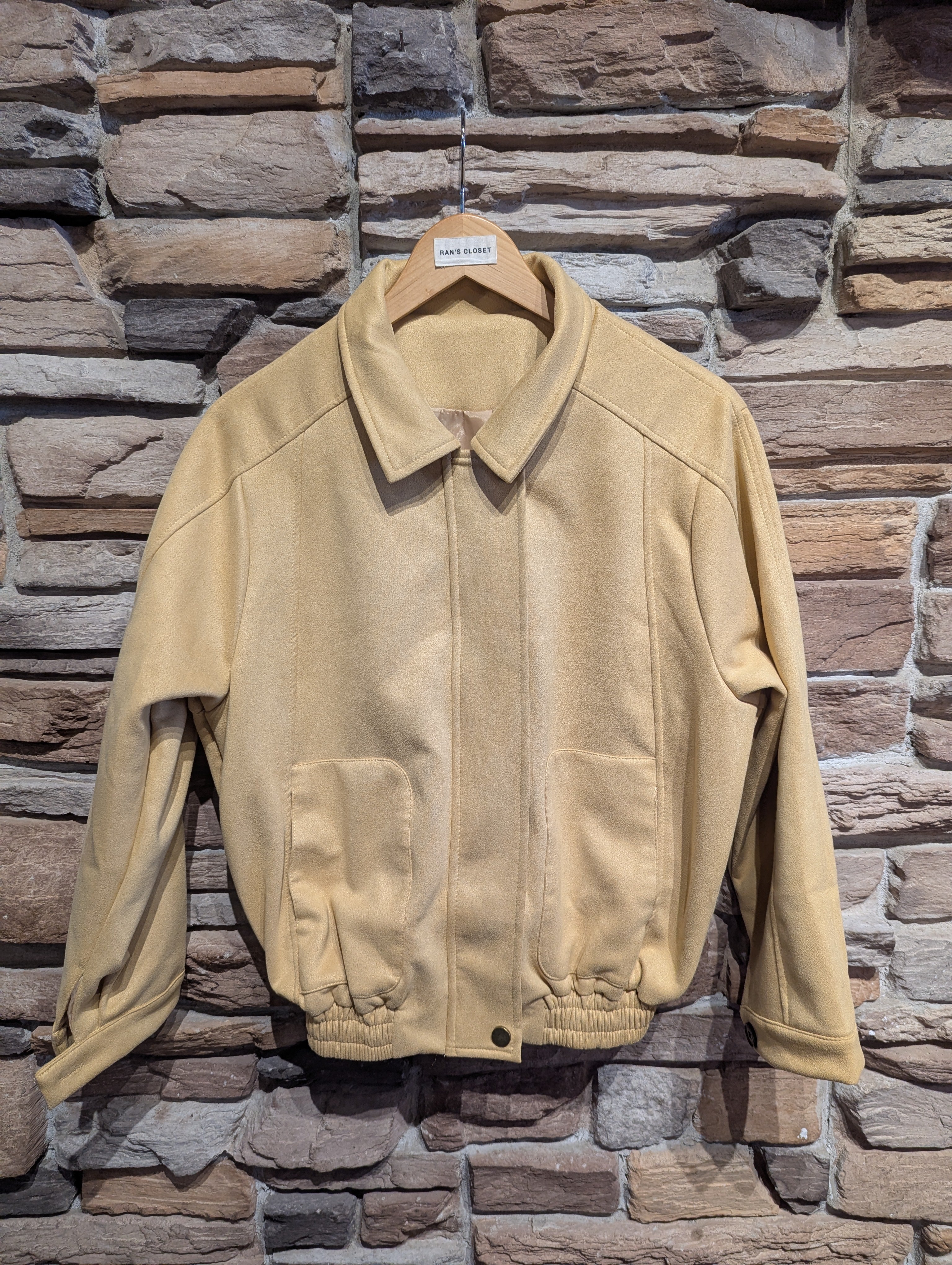 Vegan Suede Bomber Jacket