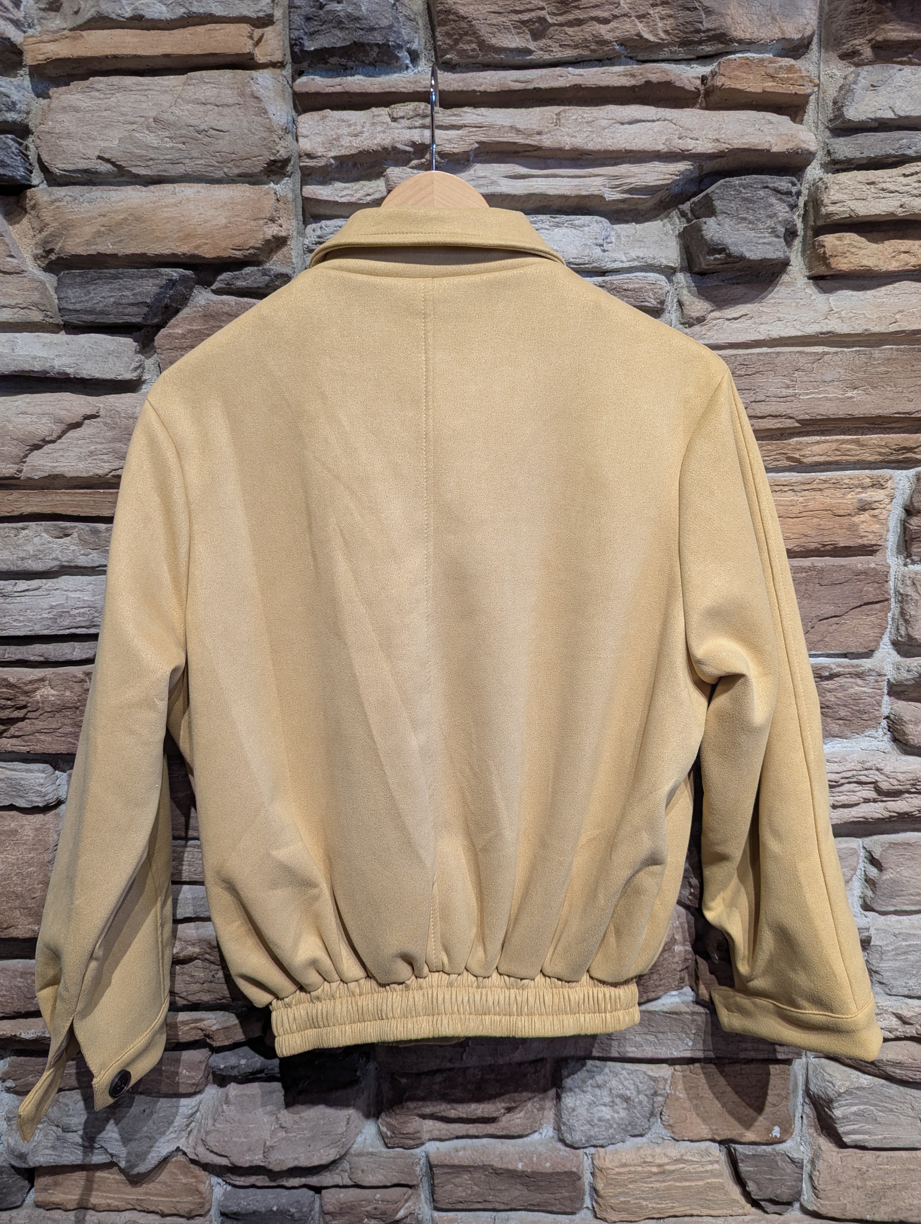 Vegan Suede Bomber Jacket