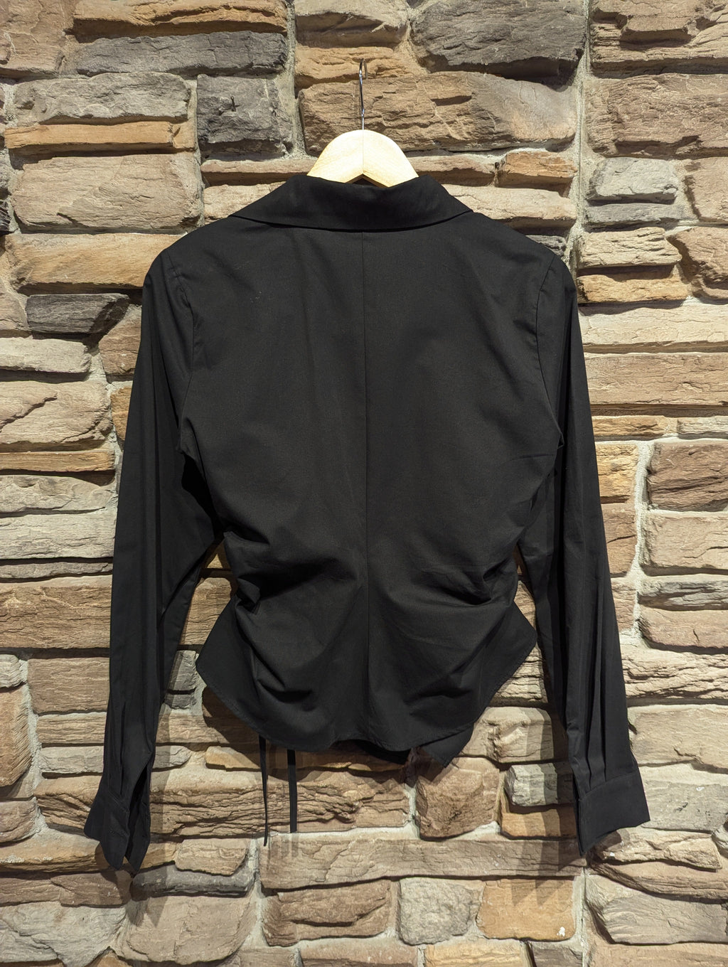 Wrap Side Button Blouse